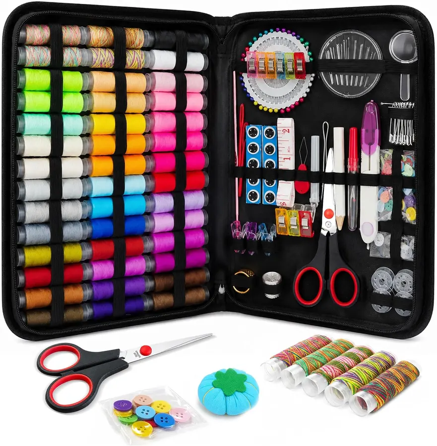 Kit de Costura Portátil 304 Piezas con Hilos y Agujas — imagen 1