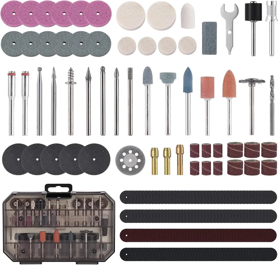 Set 260 piezas accesorios para herramienta rotatoria Katerk compatible Dremel collets universal — imagen 1