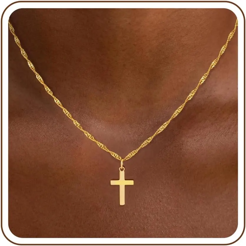 Collar Cruz de Oro 18K para Mujeres - Joyería Elegante y Significativa — imagen 1