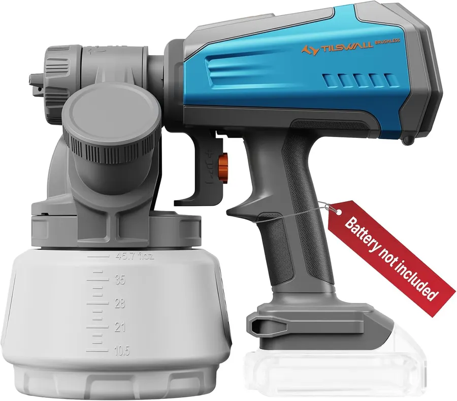 Pistola de Pintura Inalámbrica Tilswall Shark700, Compatible con Baterías Dewalt 20V — imagen 1