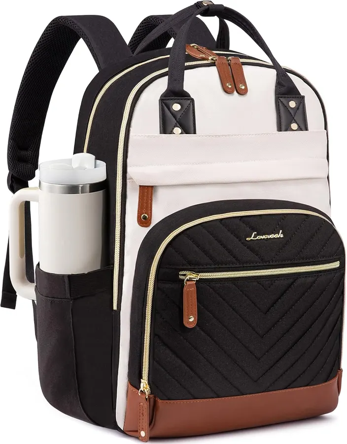 Mochila LOVEVOOK 15.6" Impermeable con Soporte para Botellas y 26 Bolsillos, Ideal para Viajes y Trabajo — imagen 1