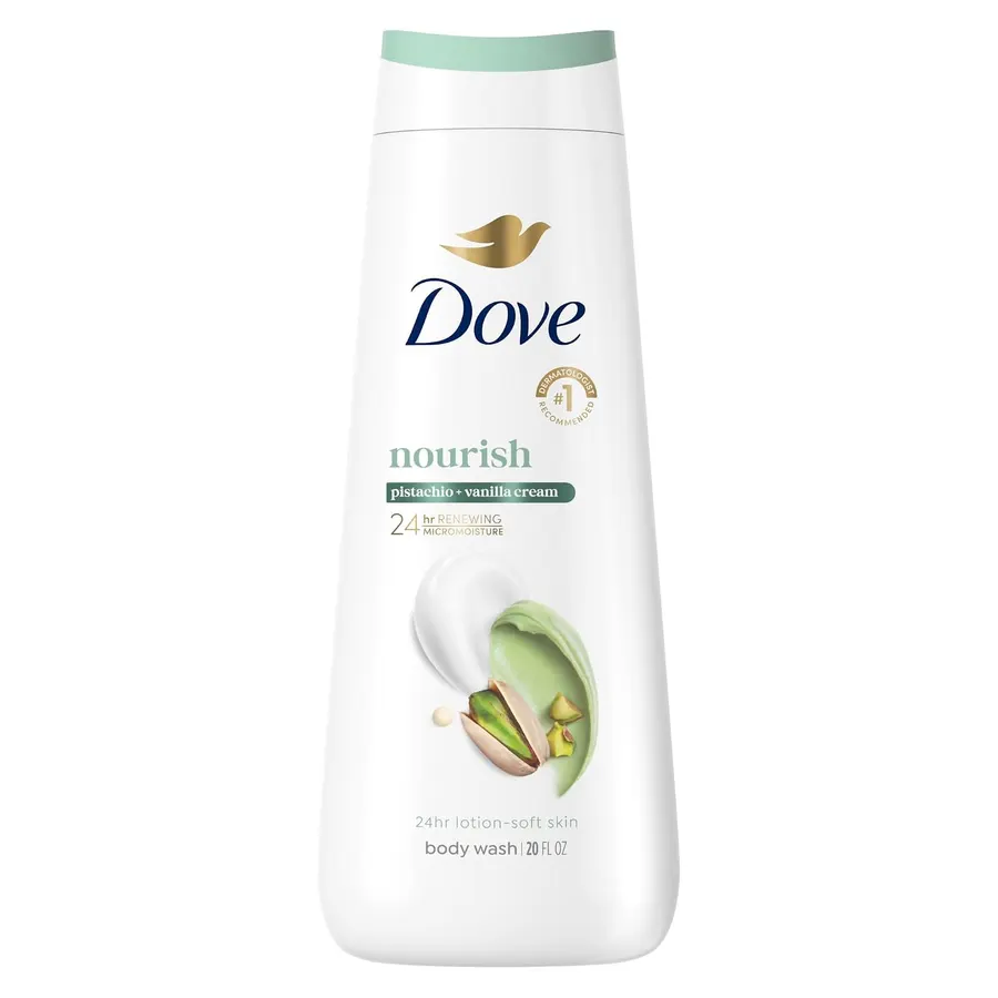 Dove Gel de baño crema de pistacho y vainilla 20 onzas — imagen 1