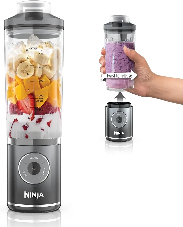 Ninja Blast Max Licuadora Portátil 22oz con Tecnología Auto-iQ y vaso desmontable — imagen 1