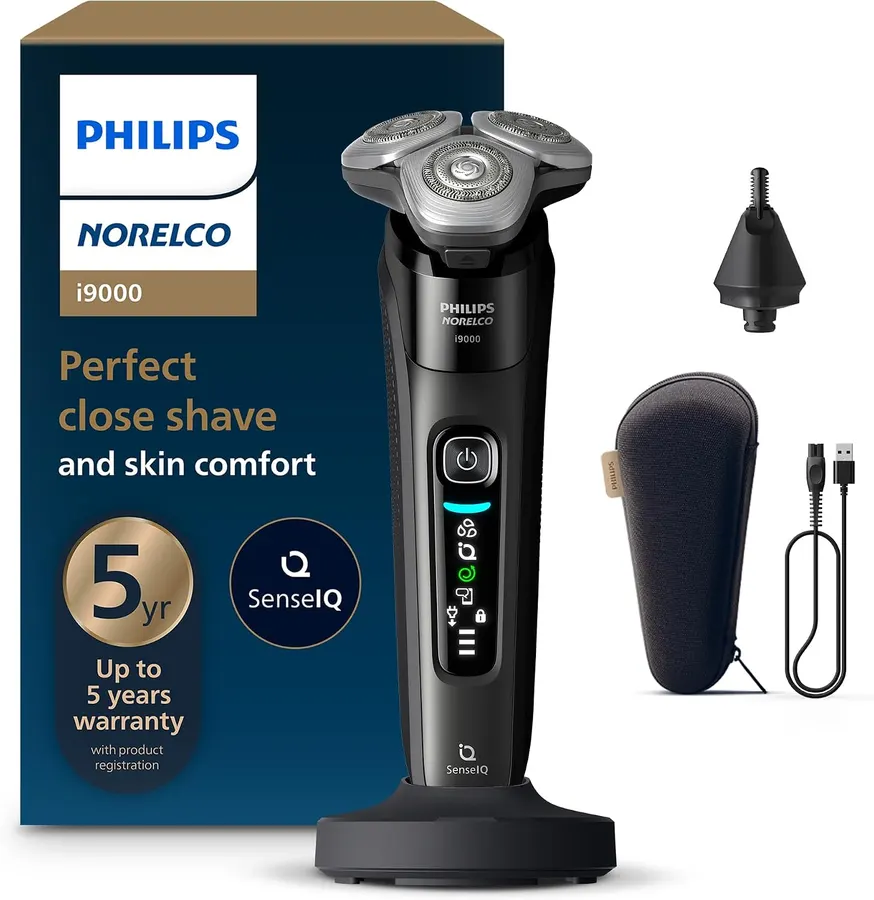 Afeitadora Eléctrica Philips Norelco i9000 | Tecnología SenseIQ, Cierre al Nivel de Piel, Todo Tipo de Afeitado — imagen 1