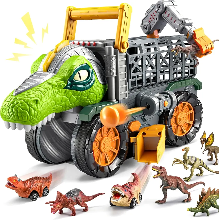 JOVA Vroomix: Camión Dinosaurio Gigante con Lanzadores y Figuras para Niños 2-5 Años — imagen 1