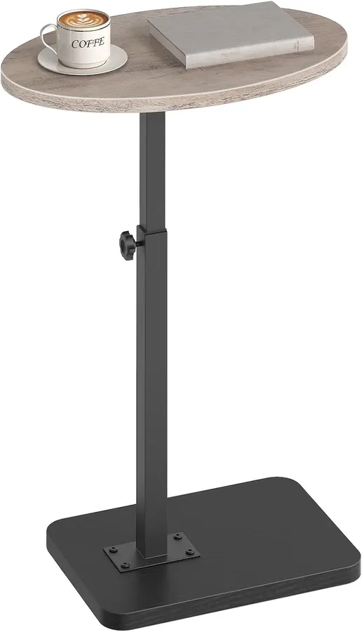 Mesa Auxiliar en C Altura Ajustable 43-75 cm para Sofá — imagen 1