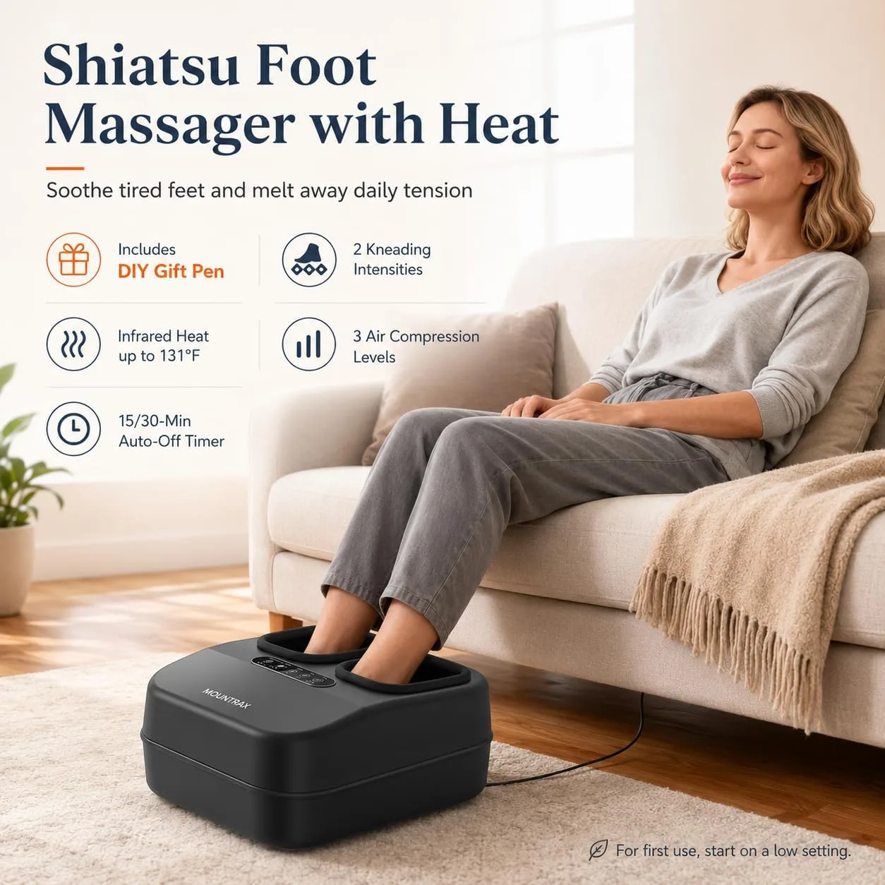 Masajeador de Pies Shiatsu con Calor y Compresión — imagen 2