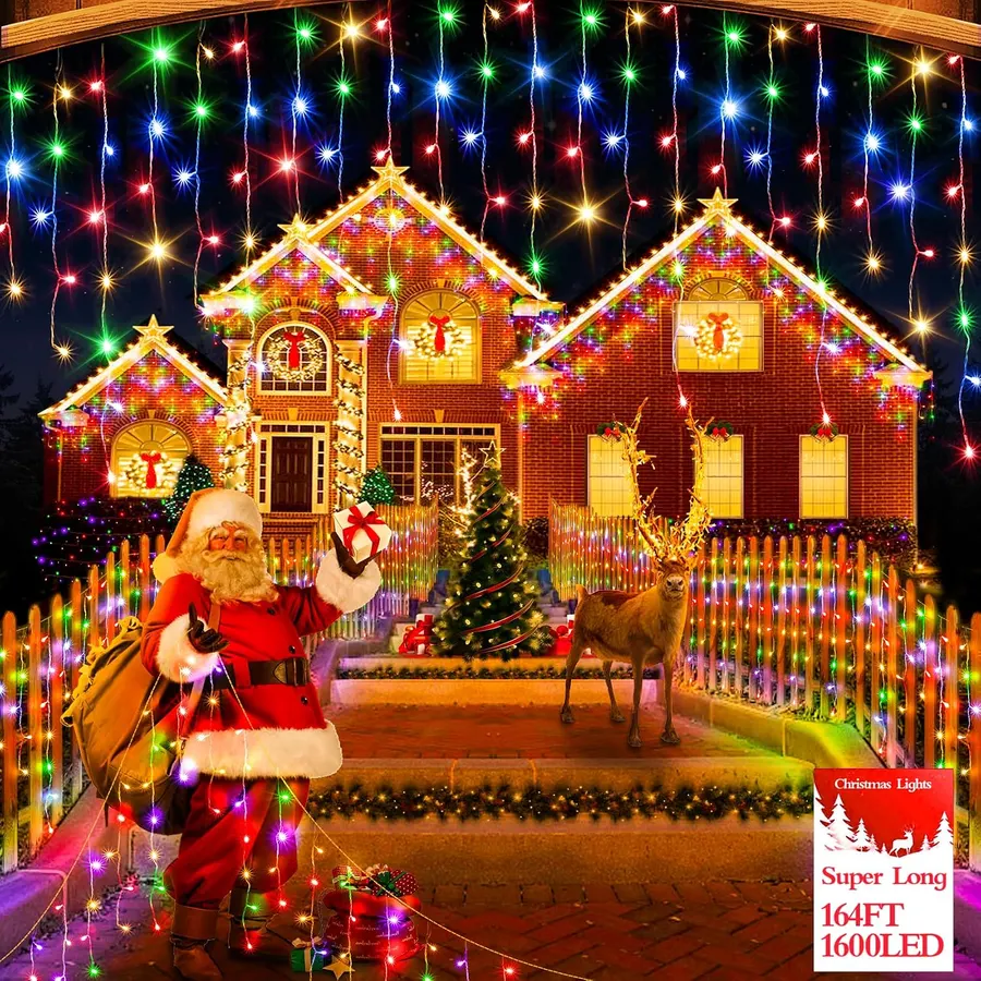 1600 luces LED de Navidad para exteriores de 164 pies — imagen 1