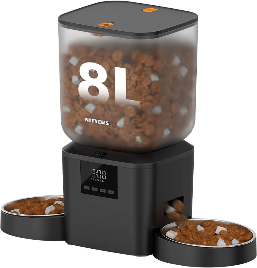 Dispensador Automático de Comida para 2 Gatos - 34 Tazas, Control de Porciones y Frescura — imagen 1
