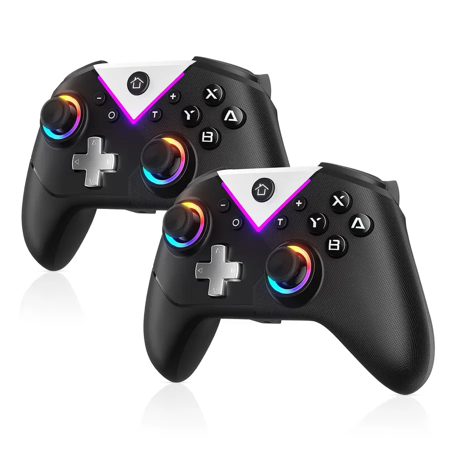 Pack x2 Controles Inalámbricos RGB Switch 2/PC Hall — imagen 1