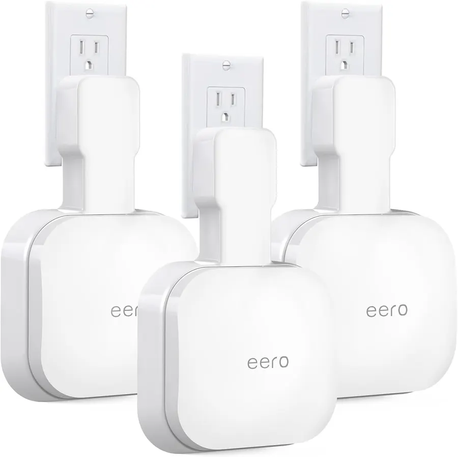 Soporte de Pared Mamerry para eero Pro 6e/6, 3 Piezas | Montaje Sin Taladro y Gestión de Cables — imagen 1