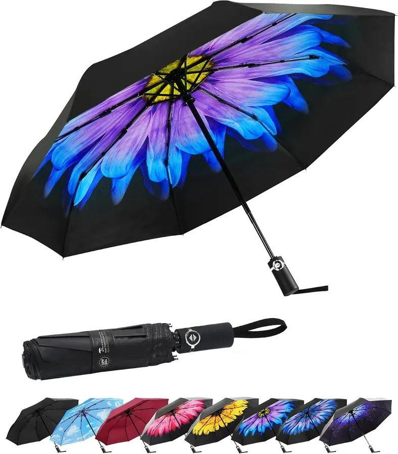 Paraguas Automático Antiviento Plegable 107 cm — imagen 1