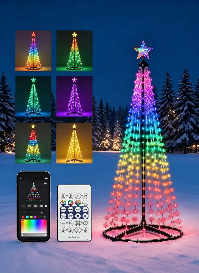 Luz de árbol de cono de Navidad de 5 pies — imagen 1