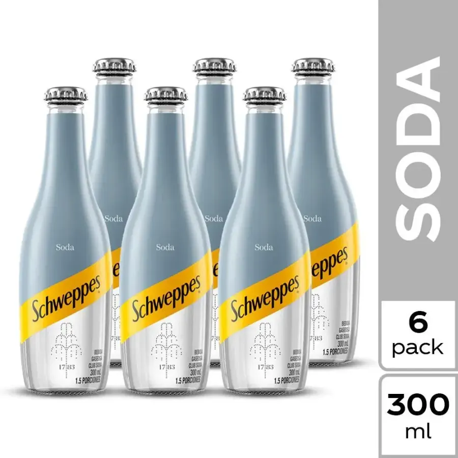 Soda SCHWEPPES x6und 300ml (1800 ml) cualquier medio de pago. — imagen 1