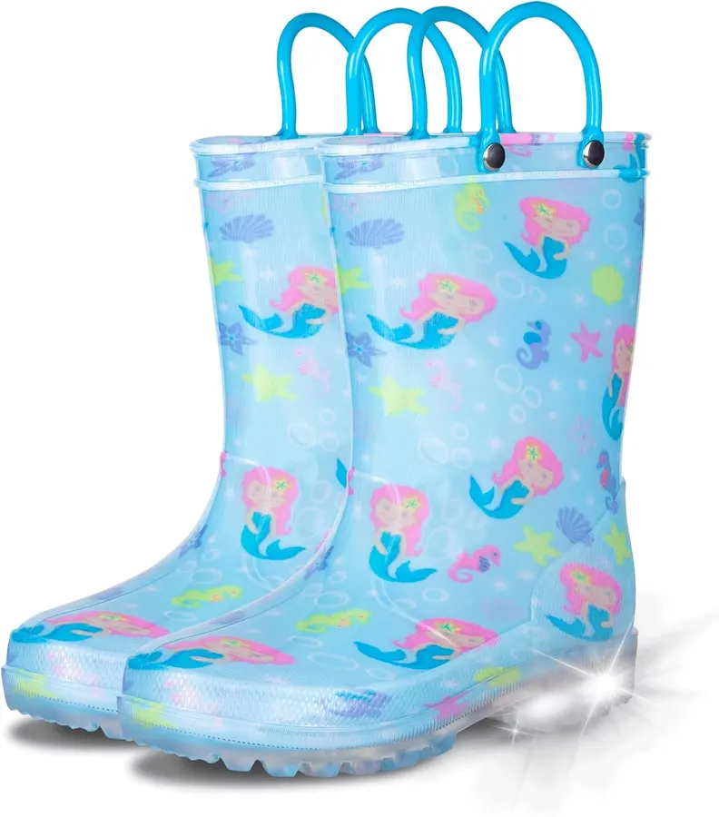 Botas de Lluvia GAWBAW para Niños: Brillantes, Livianas y 100% Impermeables — imagen 1