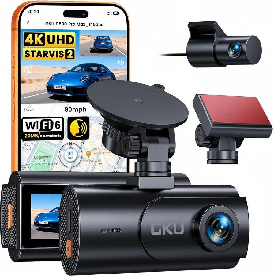 GKU 4K D600 Pro Max Cámara Doble: Grabación 4K/1080P, WiFi 5.8GHz, GPS, Visión Nocturna — imagen 1