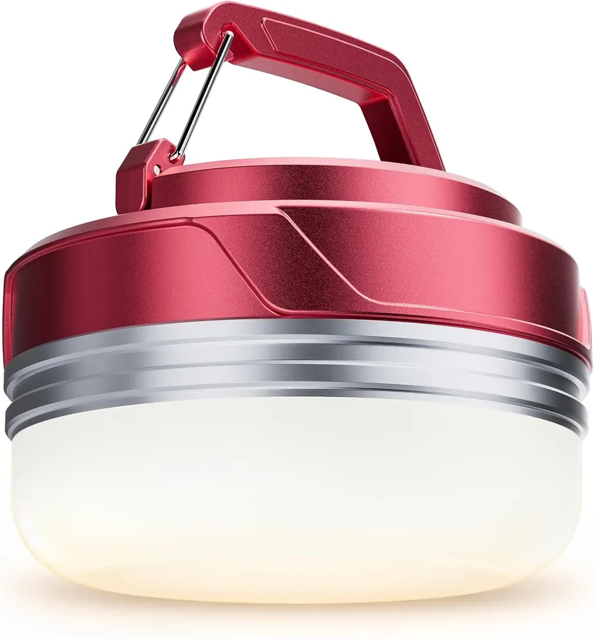 Linterna de campamento, luz magnética recargable USB-C, color rojo — imagen 1