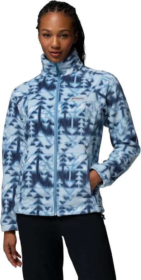 Chaqueta Columbia estampada con cremallera completa para mujer — imagen 1