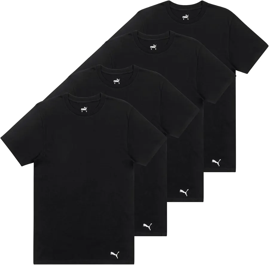Paquete de 4 camisetas de algodón con cuello redondo Puma — imagen 1