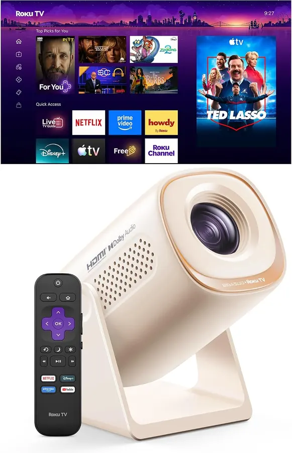 Mini Proyector Inteligente Full HD 1080p WiFi Roku TV — imagen 1