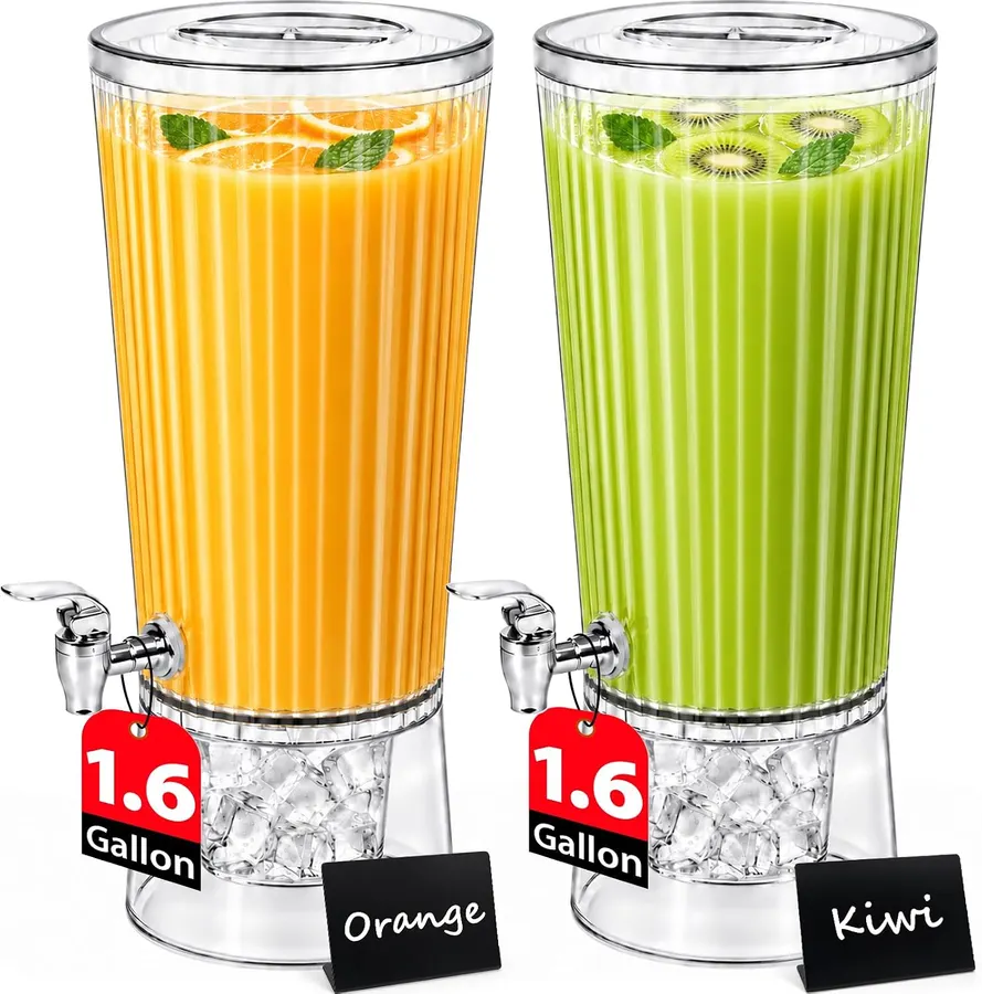 Dispensador de Bebidas 6 Litros con Grifo y Bandeja de Hielo — imagen 1