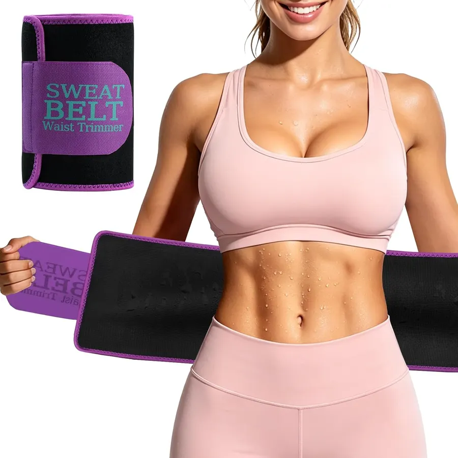 MORECOO Cinturón de entrenamiento de cintura para mujer con banda de sudor — imagen 1