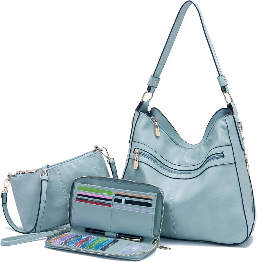 Juego de 3 Bolsos para Mujer en Cuero Sintético con Cartera y Bandolera — imagen 1