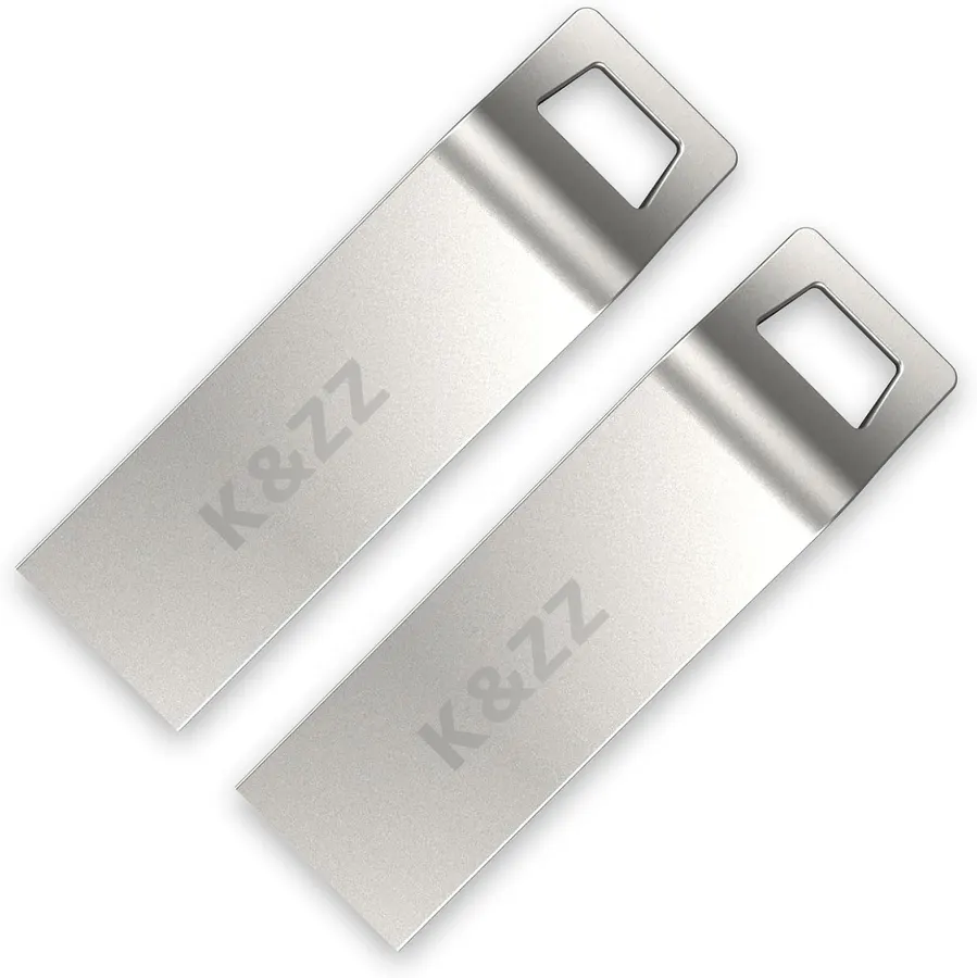 Pendrive USB 2.0 K&ZZ 16GB - 2 Pack, Diseño Metálico y Alta Velocidad de Transferencia — imagen 1