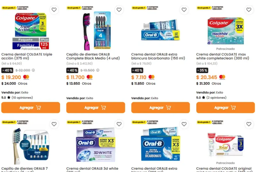 Crema colgate, cepillos oral b con hasta 40% descuento — imagen 1