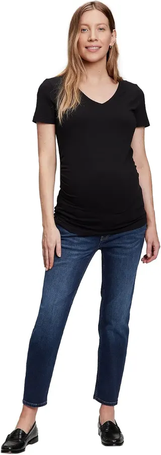GAP Jeans rectos atrevidos con cintura de maternidad para mujer — imagen 1