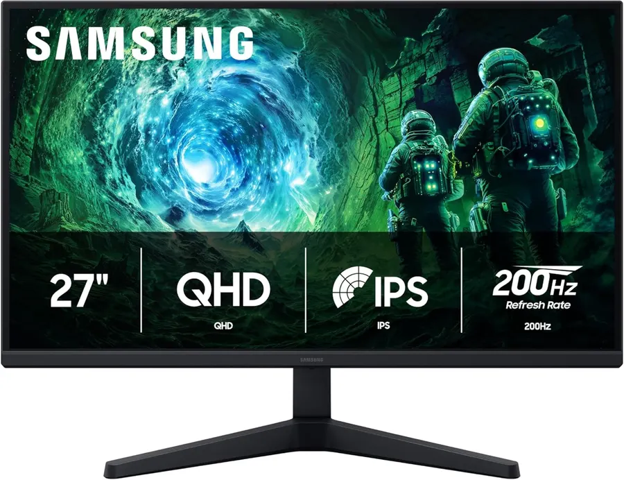 Monitor gaming Samsung 27" Odyssey G5 QHD 2560x1440, 200Hz, 1ms respuesta, panel IPS, HDR10, AMD FreeSync Premium, negro — imagen 1