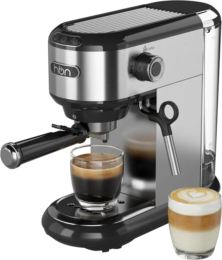Máquina de Espresso HBN 20 Bar con Espumador de Leche, Compacta y de Acero Inoxidable — imagen 1