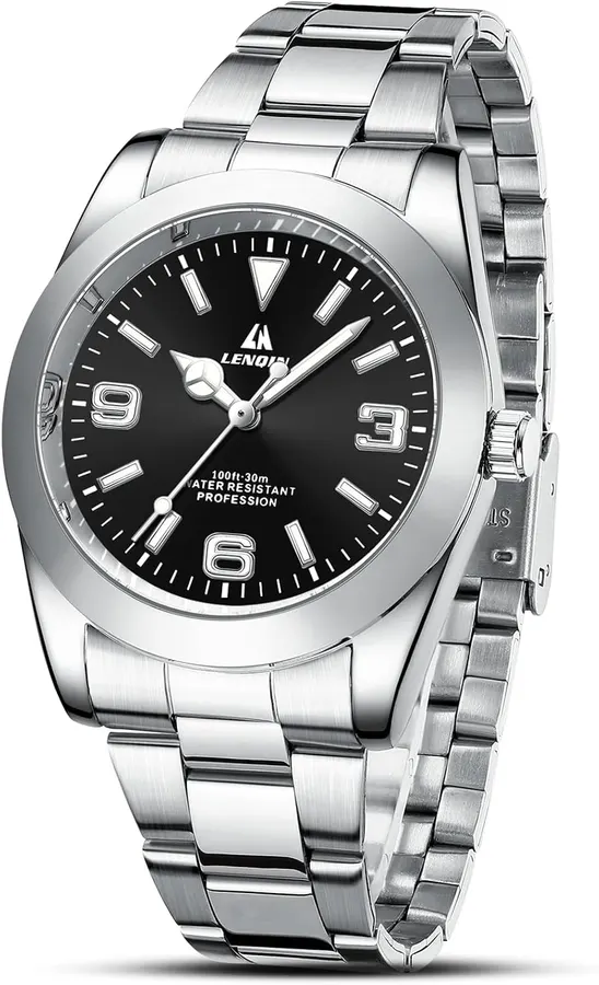Reloj Hombre Acero Inoxidable 40 mm Luminoso 3ATM — imagen 1