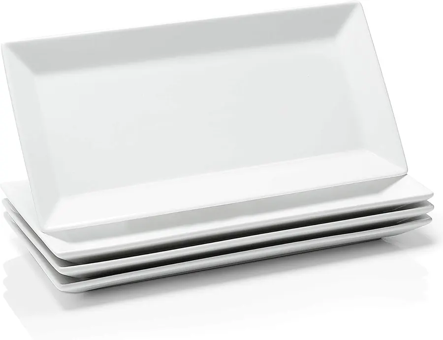 Set 4 Bandejas Rectangulares de Porcelana 30,5 x 15,2 cm — imagen 1
