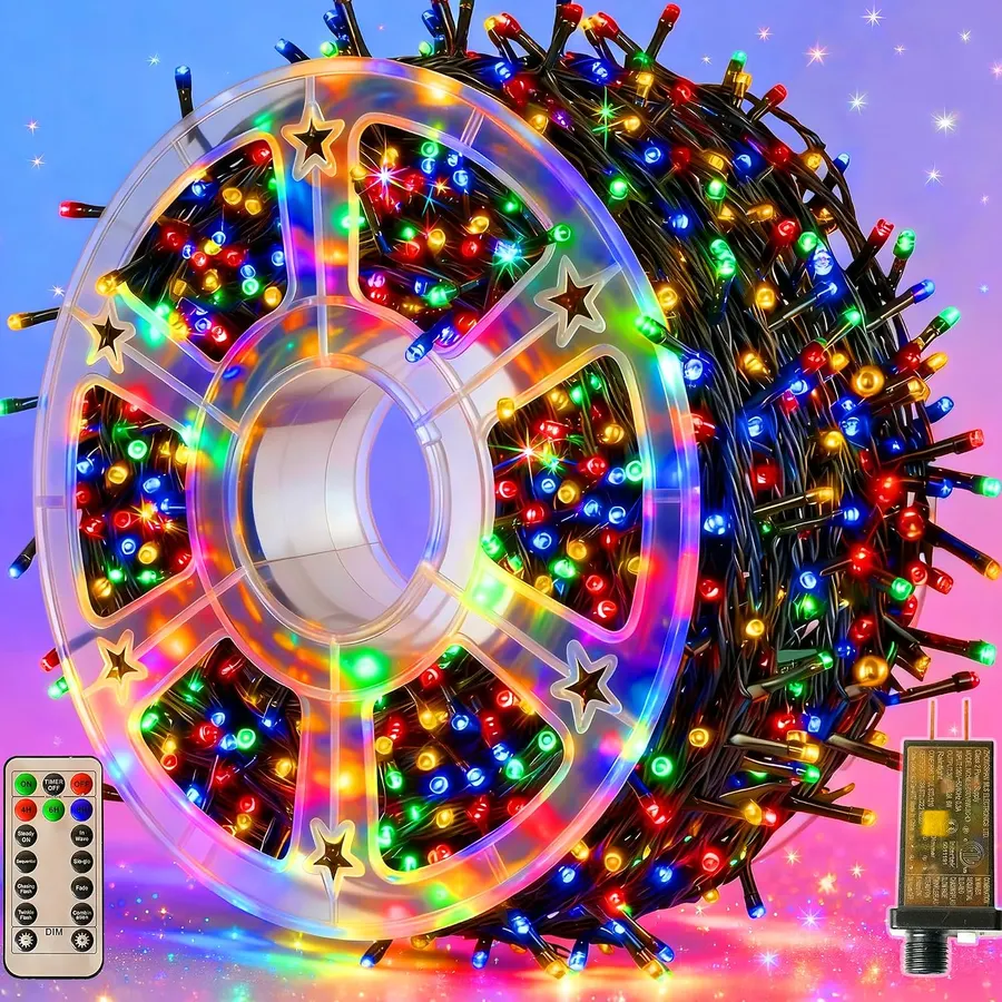 Luces de Navidad 1000 LED de 328 pies, luces impermeables — imagen 1