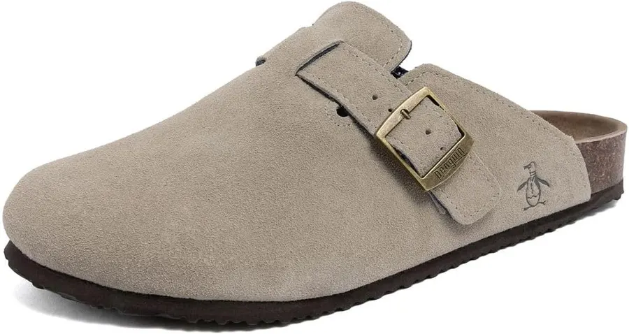 Original Penguin Zuecos de gamuza de cuero para hombre — imagen 1