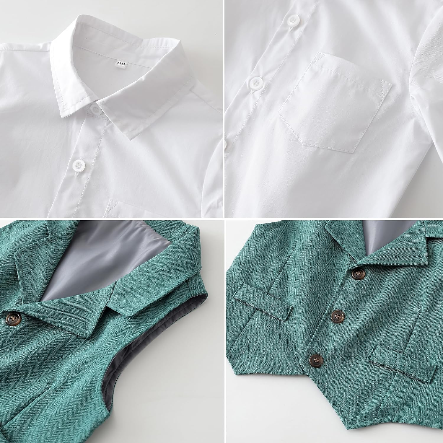 Traje Formal Bebé 3 Piezas con Chaleco y Corbatín — imagen 4