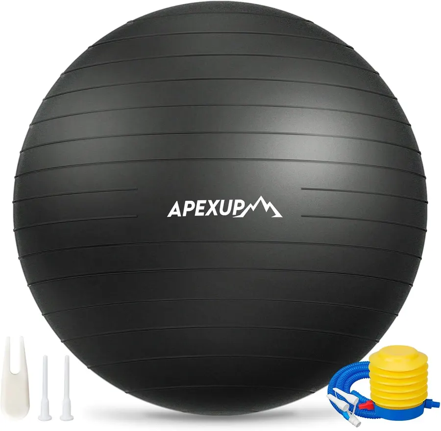 APEXUP Yoga Ball Anti-Burst 660 lbs - Mejora tu Flexibilidad, Postura y Equilibrio — imagen 1