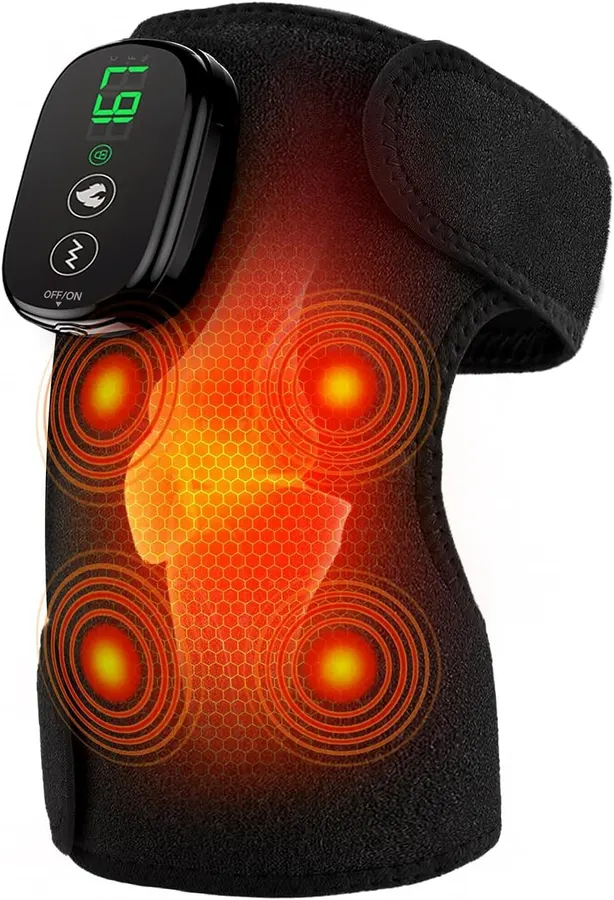 Masajeador de rodilla inalámbrico con calor y vibración — imagen 1
