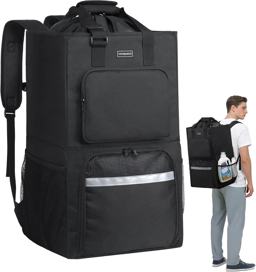 Mochila para Ropa Sucia 90 Litros 2 en 1 Resistente — imagen 1