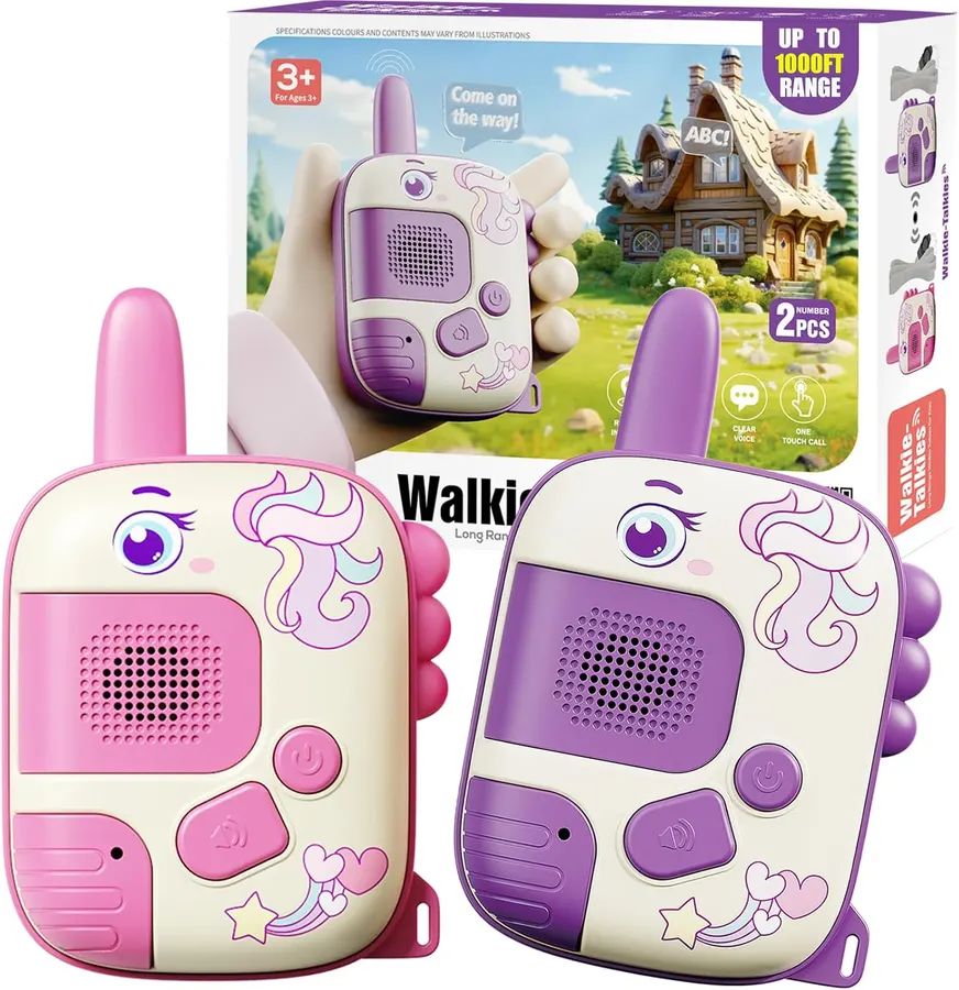 Walkie Talkies Unicorn para Niñas: 2 Pack Juguetes para Cumpleaños de 3 a 10 Años — imagen 1