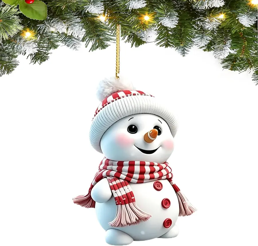 Adornos de muñeco de nieve personalizados para árbol de Navidad — imagen 1
