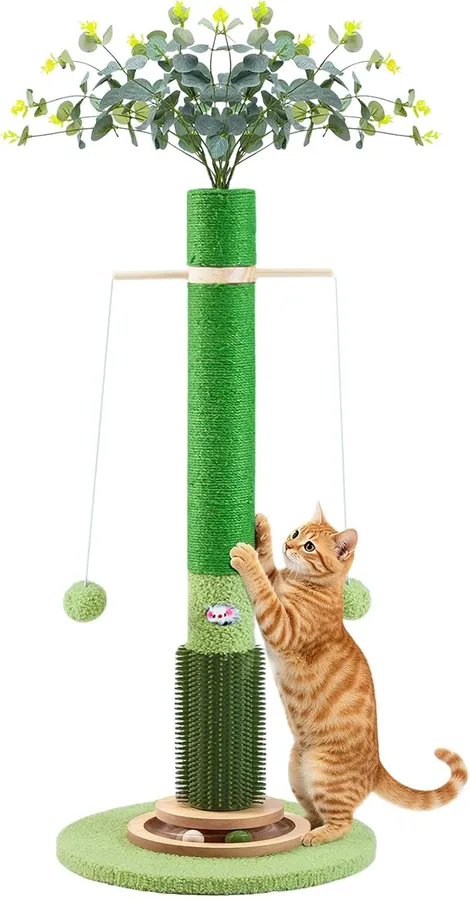 Rascador para Gatos Tipo Palmera de 102 cm con Sisal y Juguetes — imagen 1