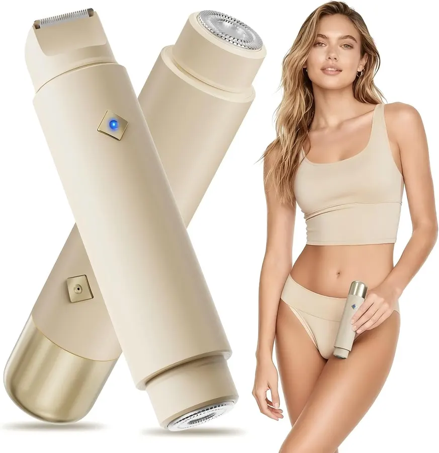 Recortadora de Bikini 2 en 1 para Mujeres, Afeitado IPX7, Cuchillas Cerámicas, Recargable y Sin Dolor — imagen 1
