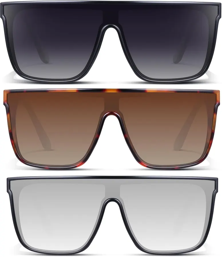 KUGUAOK Gafas de Sol Retro Oversized Cuadradas para Mujer - Protección UV y Estilo Clásico — imagen 1