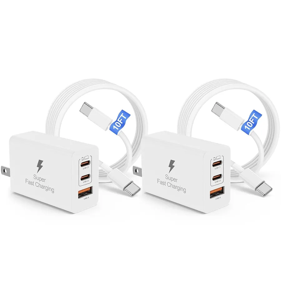 Cargador USB C de 65W con 10ft Cable - Carga Rápida para iPhone, iPad y Samsung — imagen 1