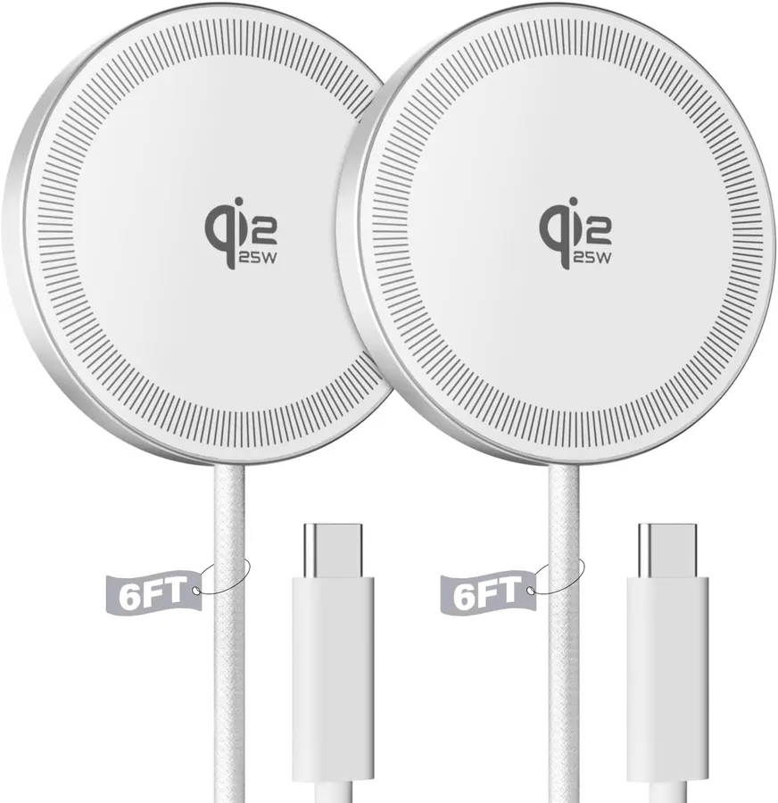 Pack x2 Cargadores Magnéticos Qi2.2 25W USB-C para iPhone — imagen 1