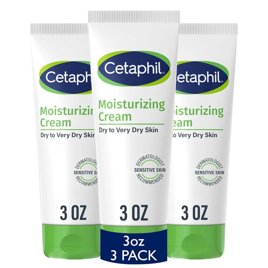 Crema hidratante Cetaphil para piel senseca, almendra dulce vitamina E, pack 3 unidades — imagen 1