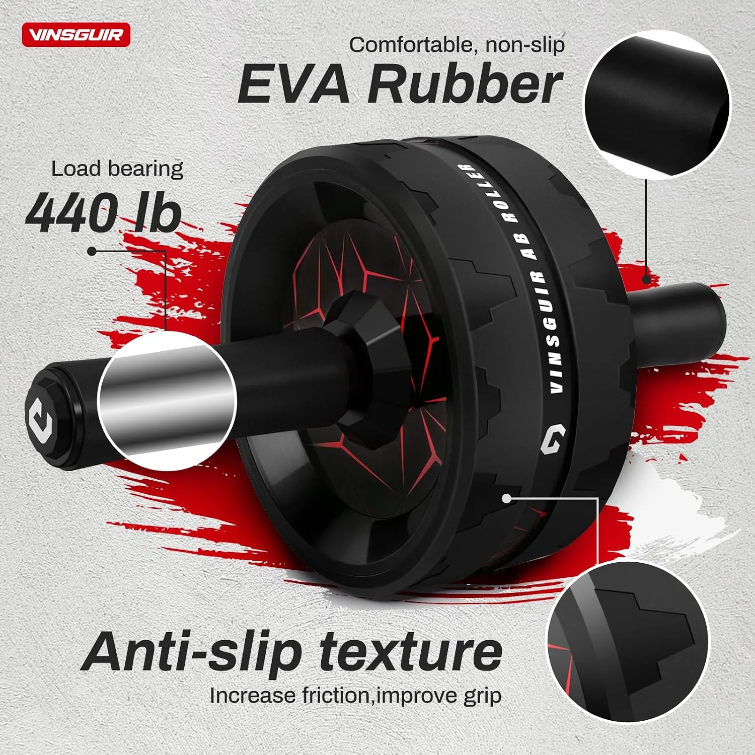 Rodillo Abdominal Doble Rueda con Rodillera hasta 200 kg — imagen 4