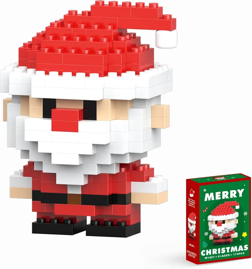 Juego de microbloques de construcción de Papá Noel de Navidad — imagen 1